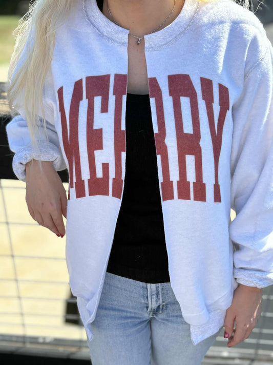 MERRY INSIDE OUT & SPLIT SWEATSHIRT