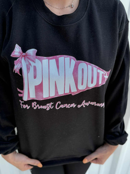 PINK OUT PENNANT SWEATSHIRT