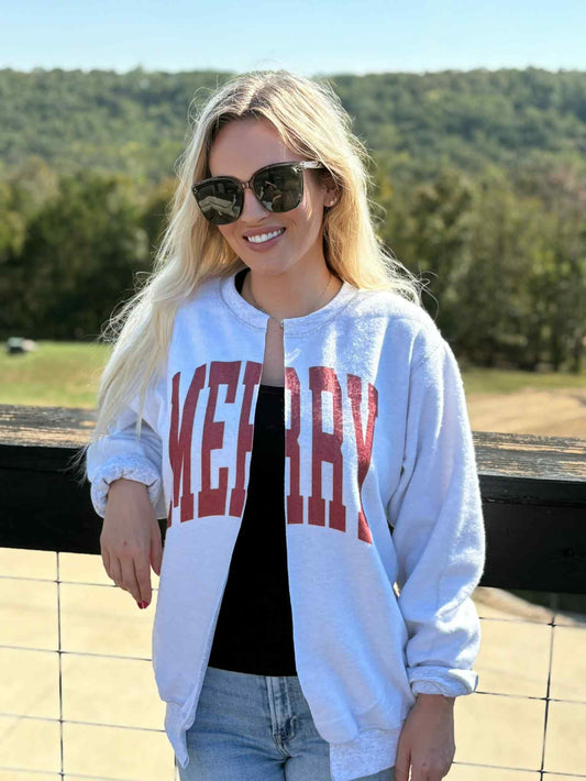 MERRY INSIDE OUT & SPLIT SWEATSHIRT