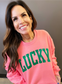 PINK & GREEN LUCKY SWEATSHIRT