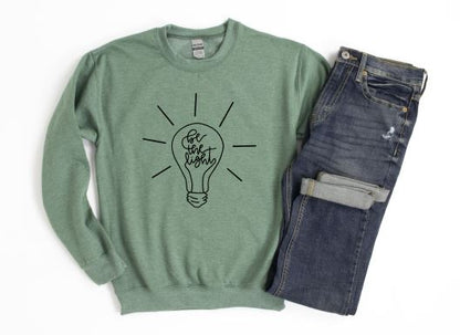 Be The Light Sweatshirt-ask apparel wholesale