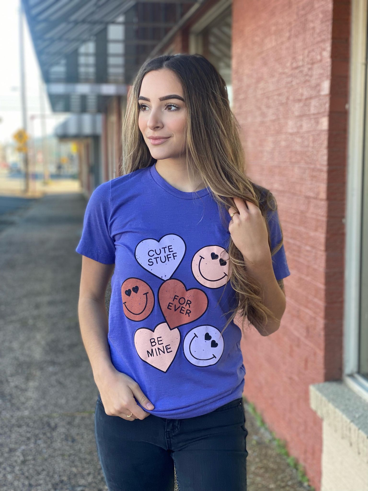 Candy Hearts Tee-ask apparel wholesale