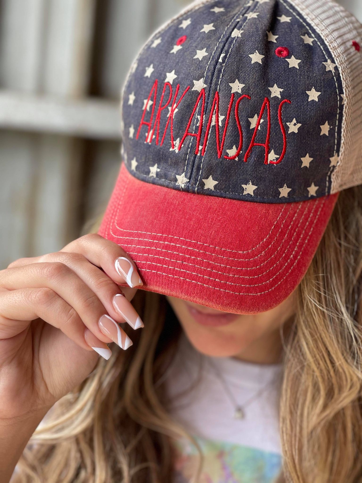 Custom State Star Hat-ask apparel wholesale