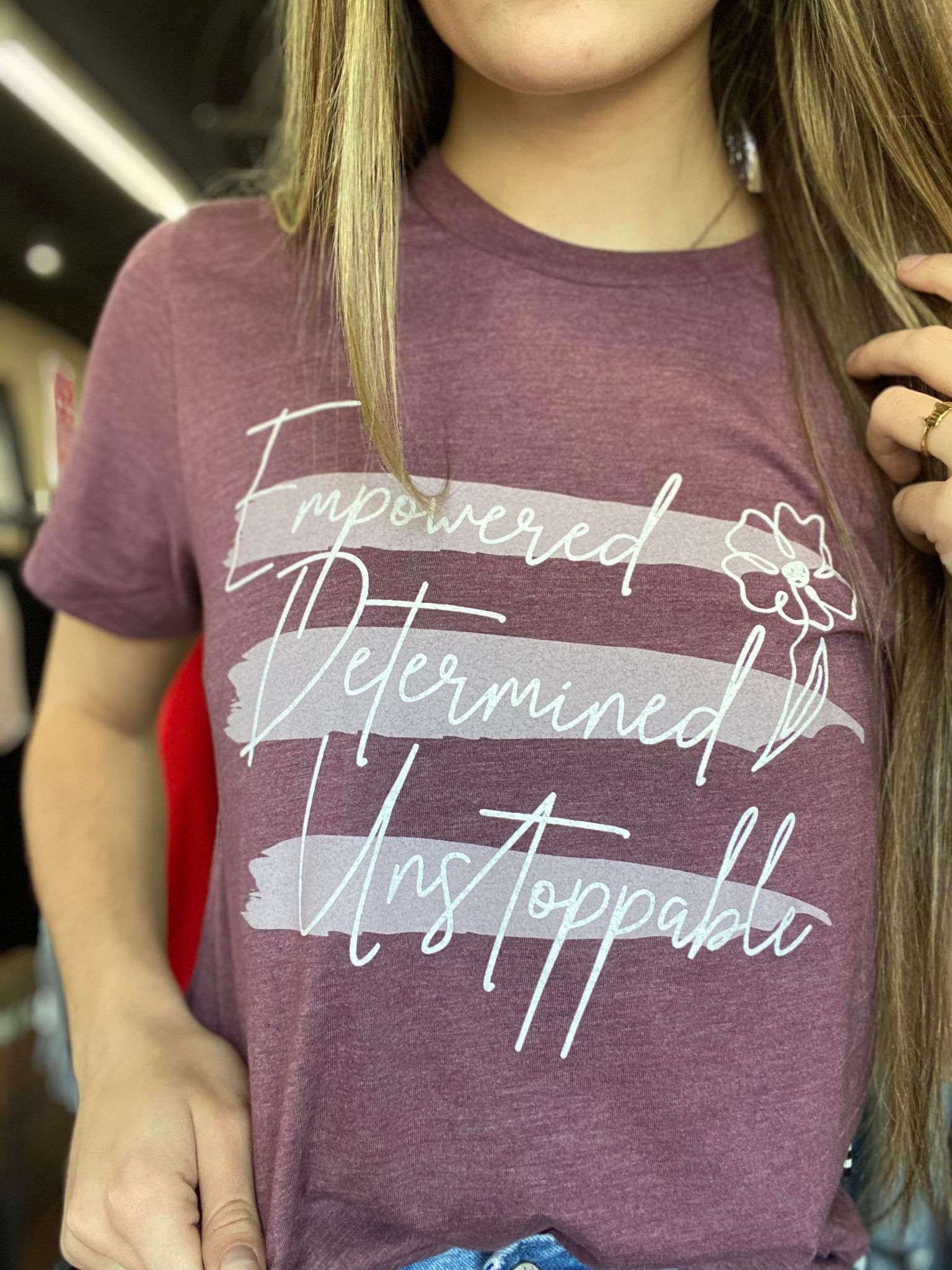 Empowered. Determined. Unstoppable. Tee-ask apparel wholesale