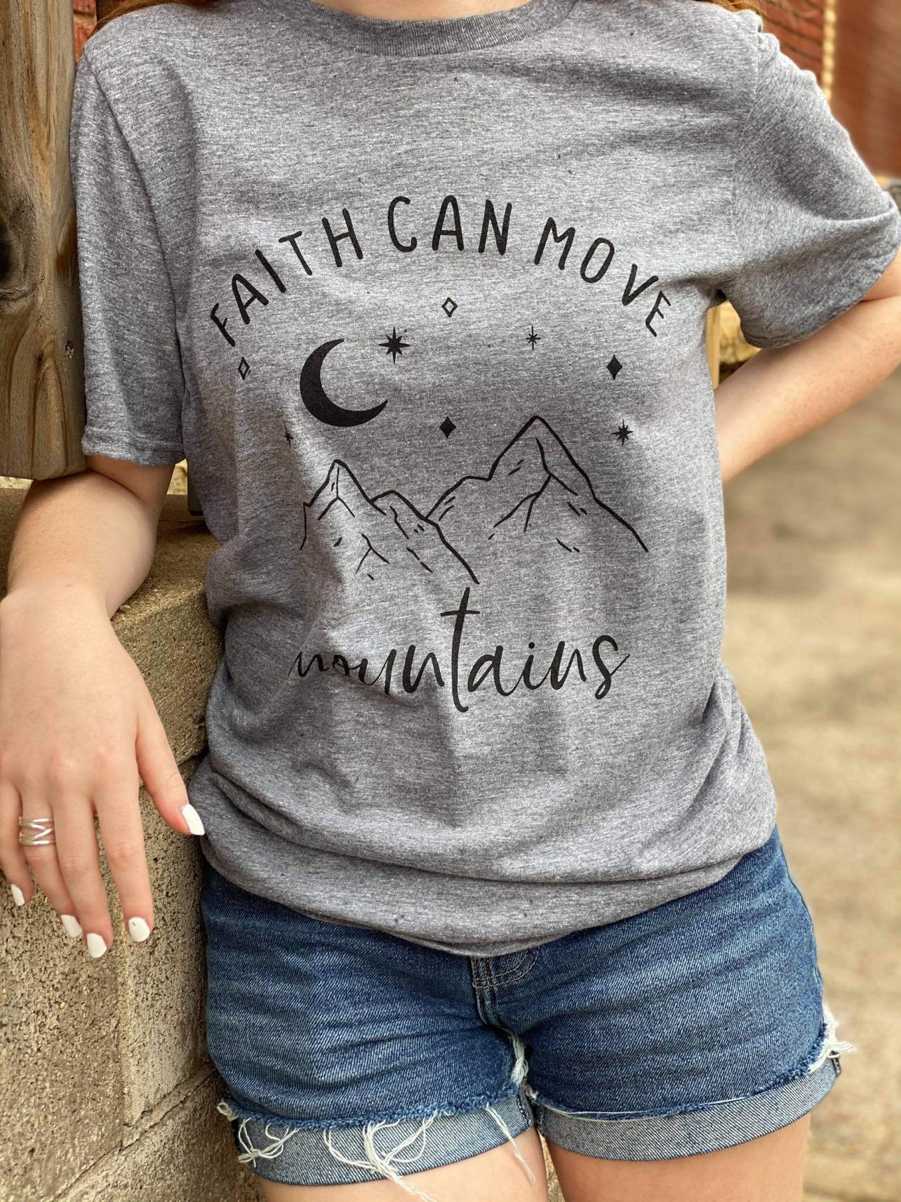 Faith Can Move Mountains Tee-ask apparel wholesale