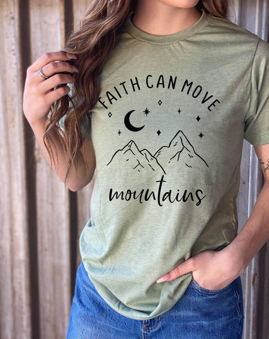 Faith Can Move Mountains Tee-ask apparel wholesale