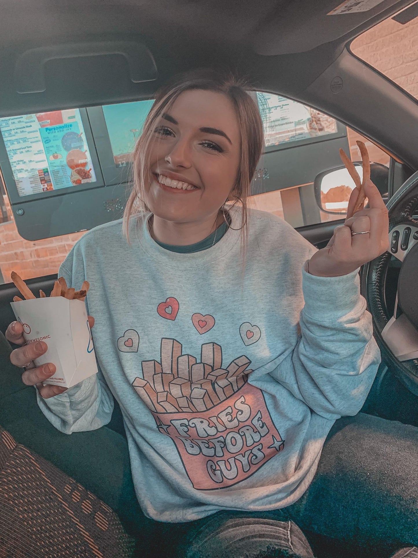 Fries Before Guys Sweatshirt-ask apparel wholesale