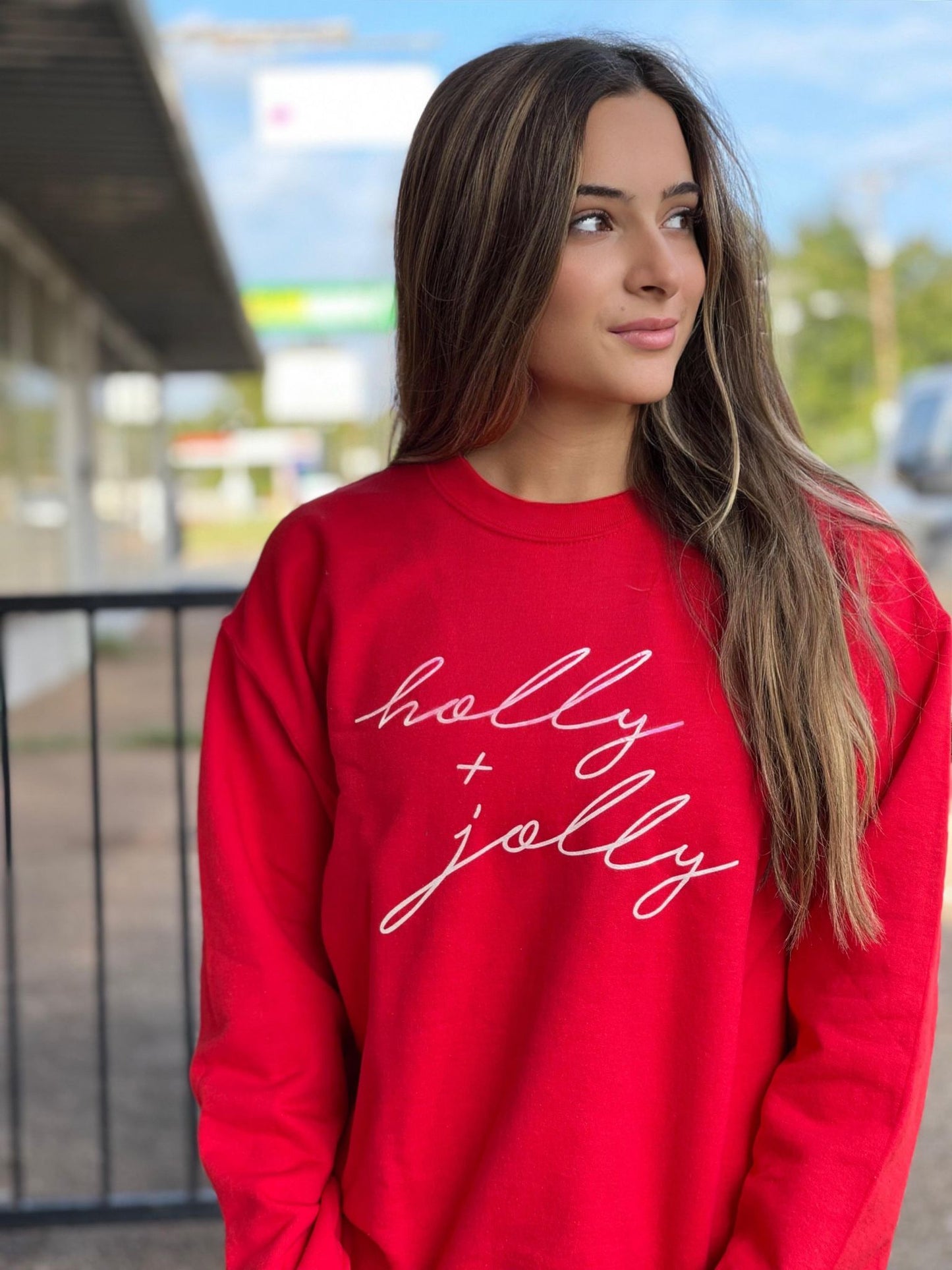 Holly + Jolly Sweatshirt-ask apparel wholesale