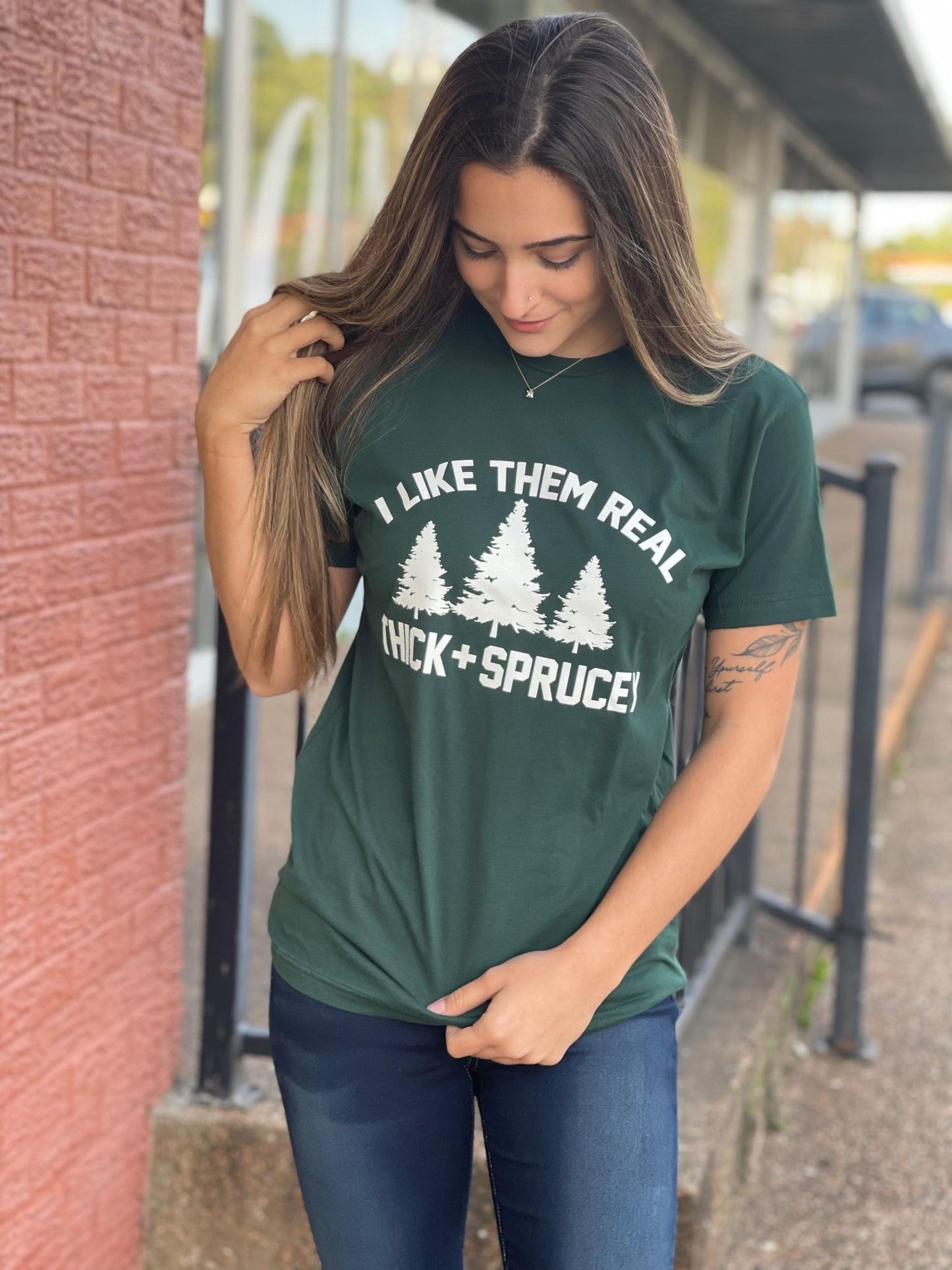 I Like Them Thick and Sprucey Tee-ask apparel wholesale