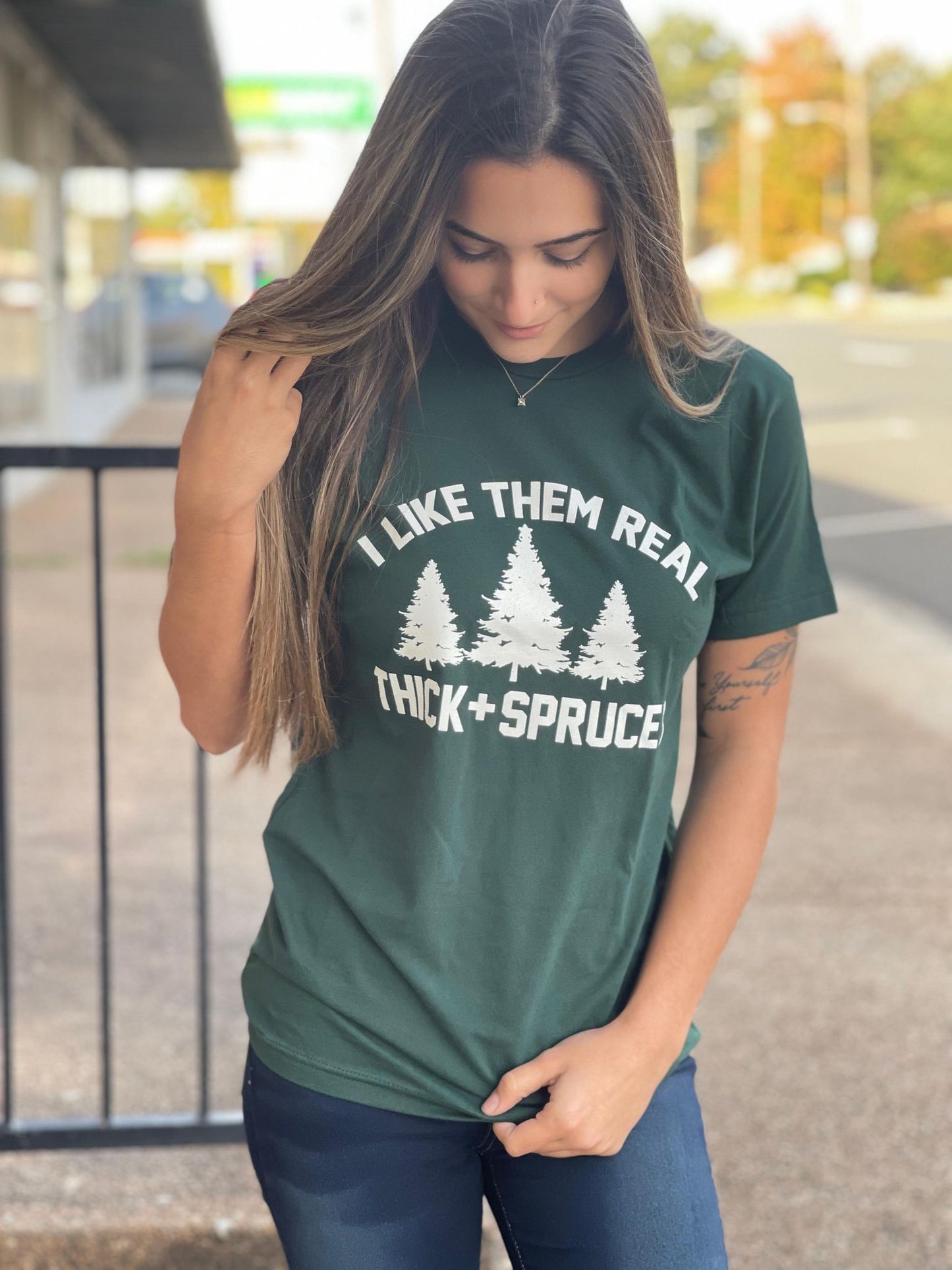 I Like Them Thick and Sprucey Tee-ask apparel wholesale