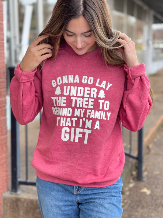 I'm A Gift Sweatshirt-ask apparel wholesale