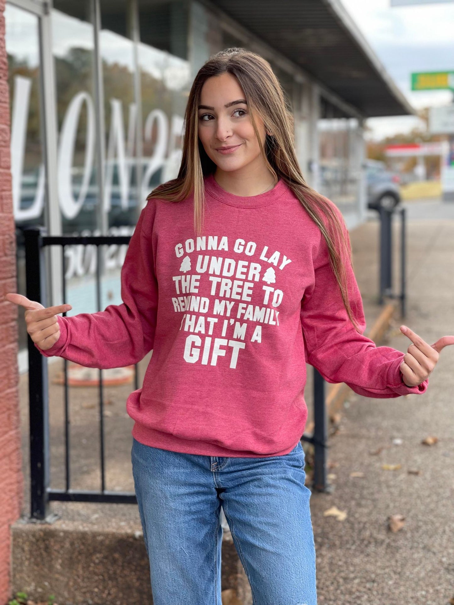 I'm A Gift Sweatshirt-ask apparel wholesale