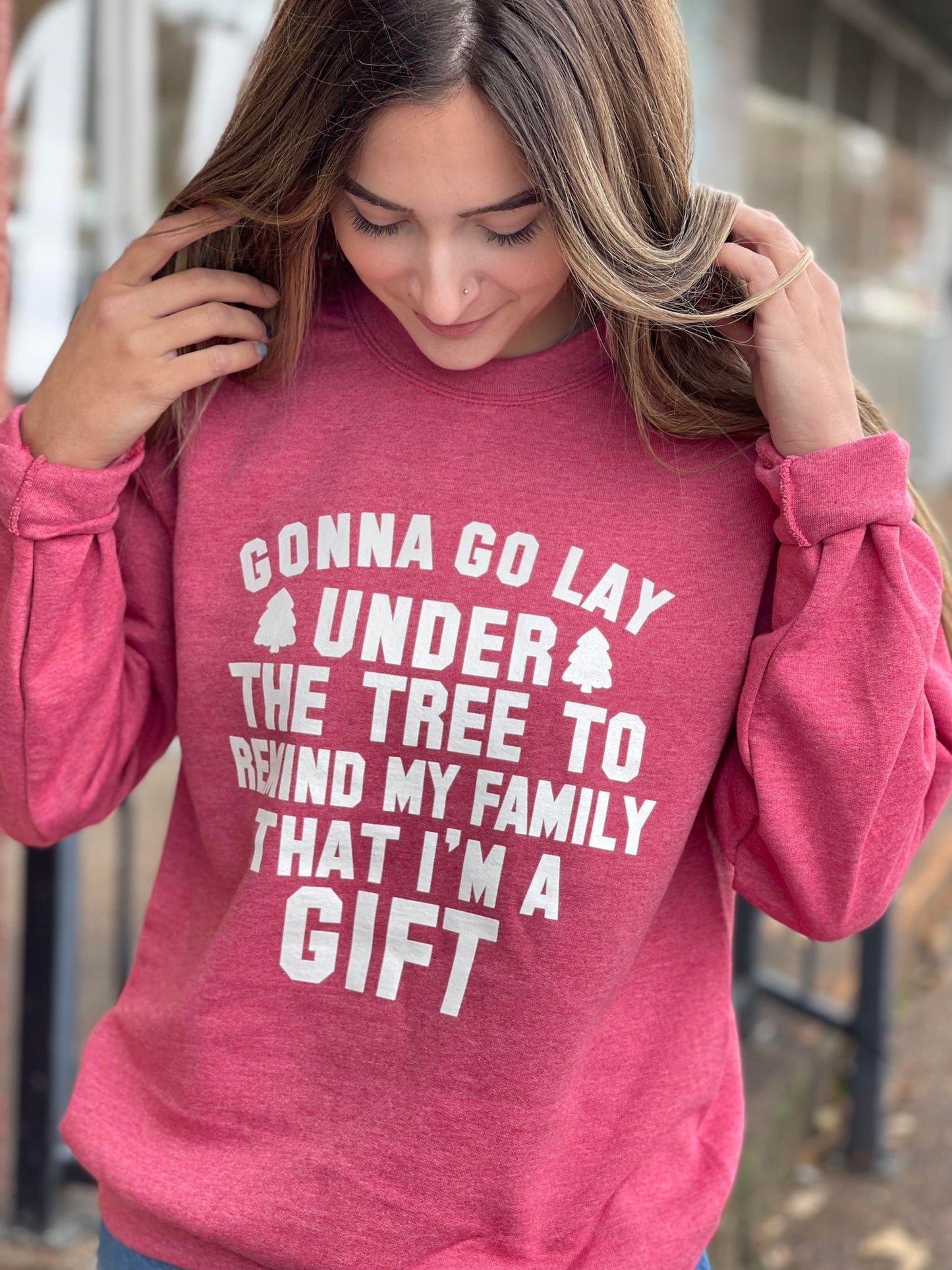 I'm A Gift Sweatshirt-ask apparel wholesale