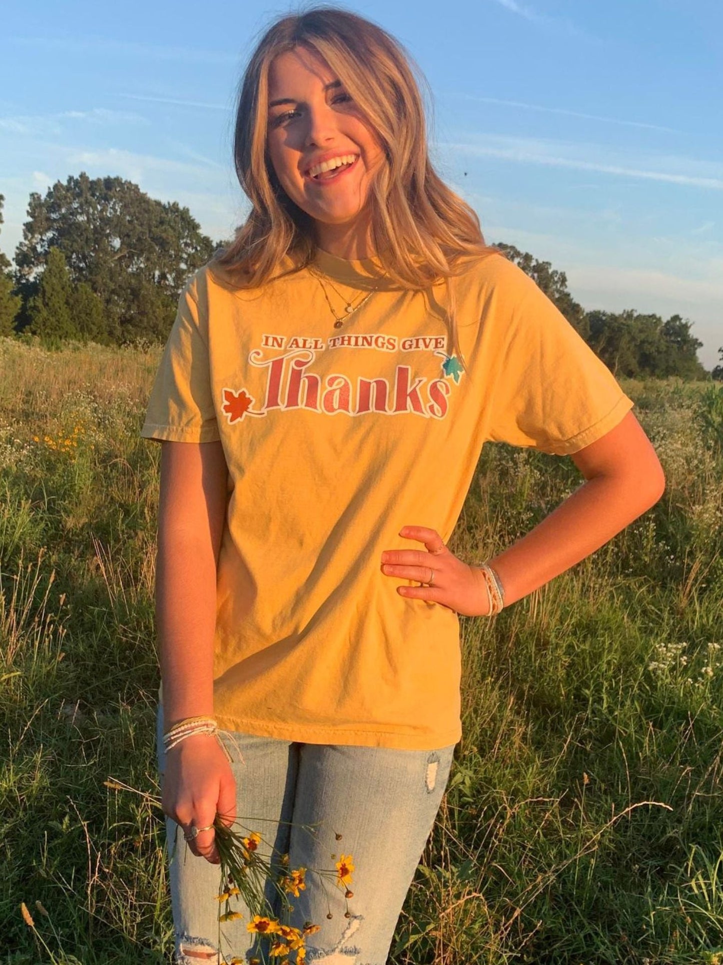 In All Things Give Thanks Tee-ask apparel wholesale