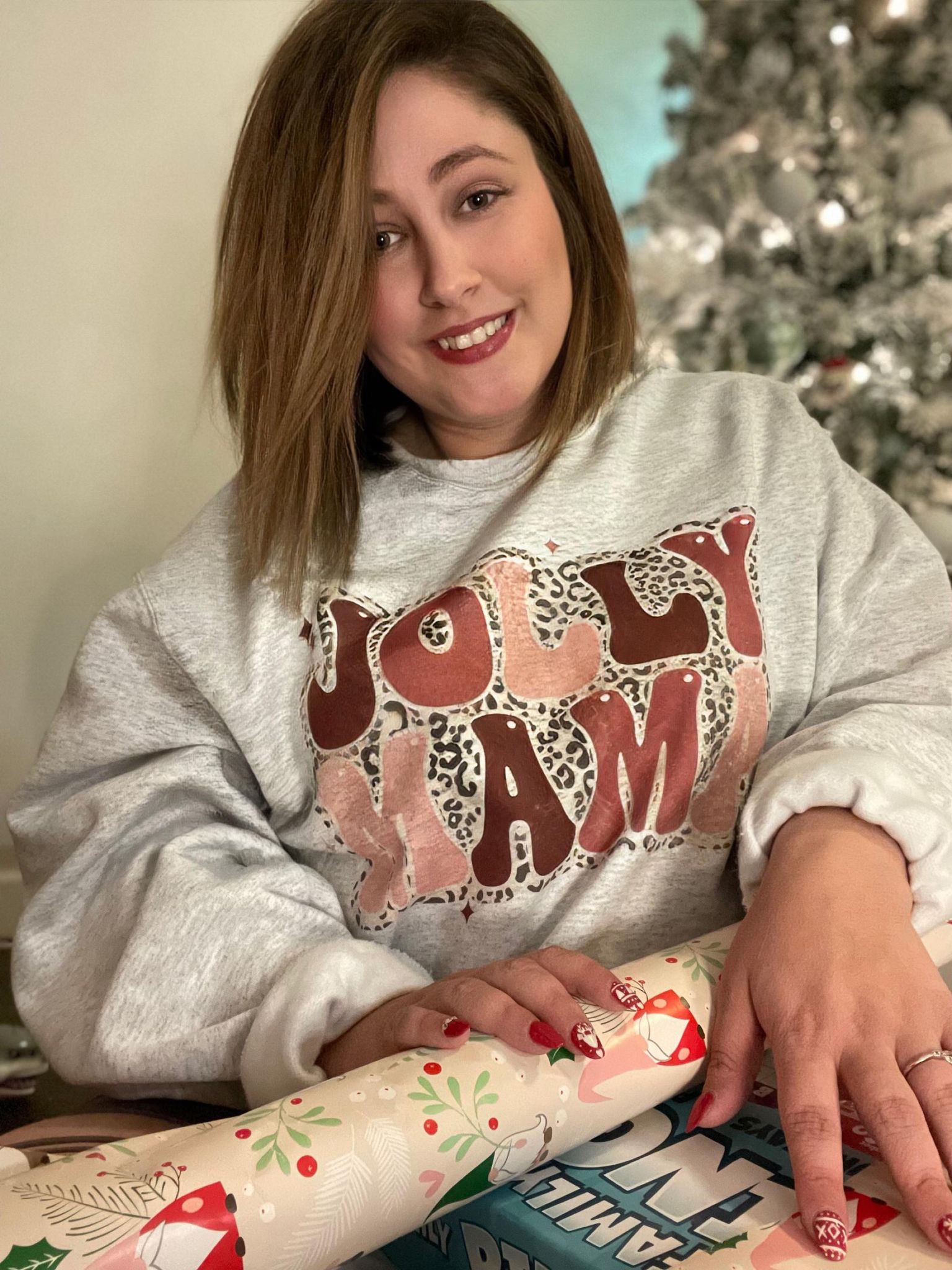 Jolly Mama Sweatshirt-ask apparel wholesale