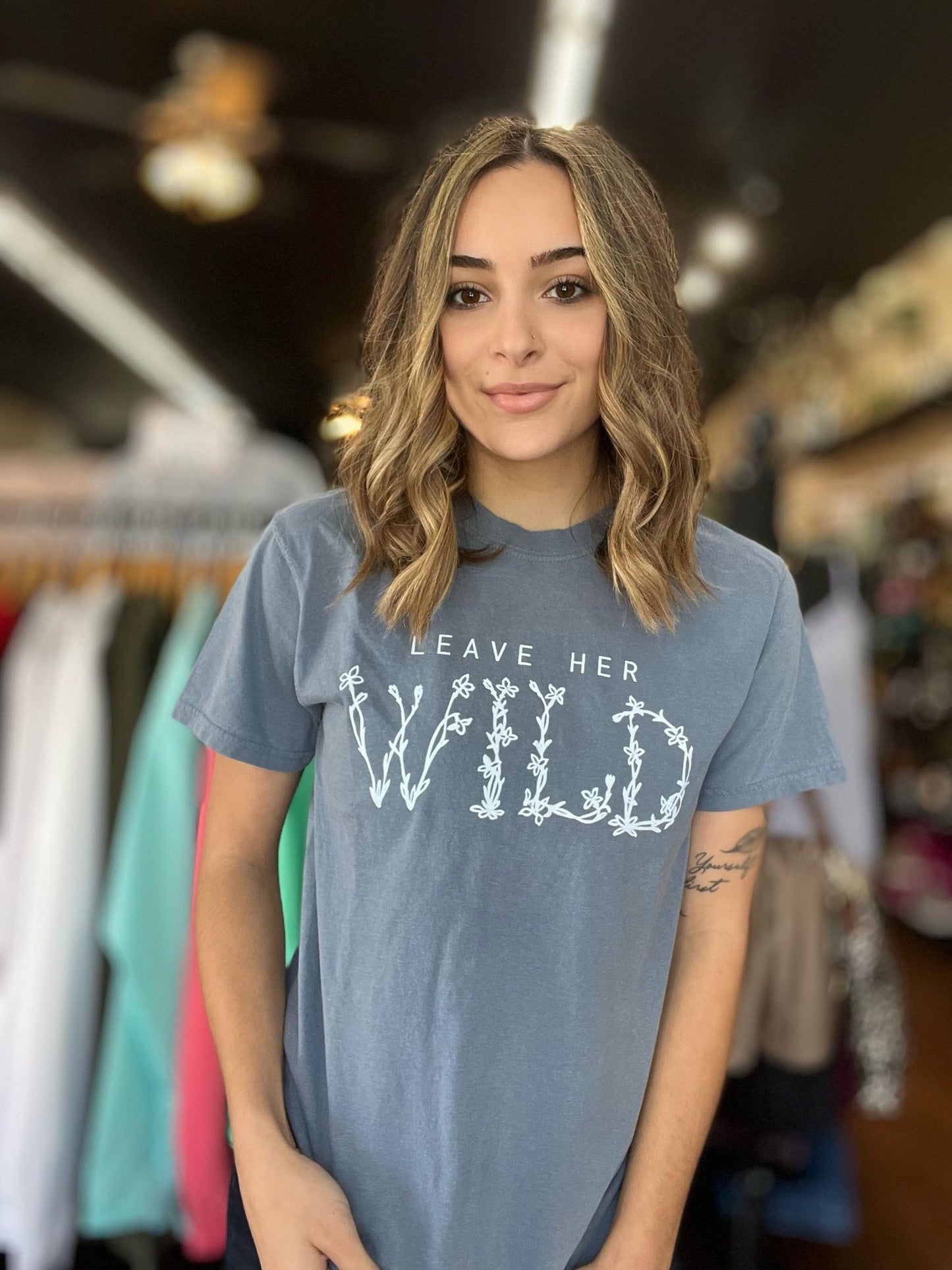 Leave Her Wild Tee-ask apparel wholesale