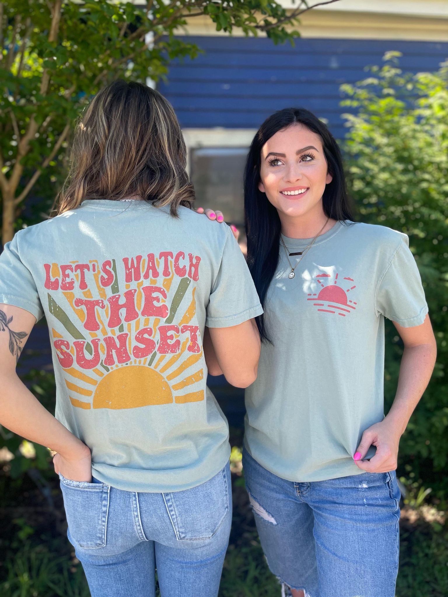 Let's Watch The Sunset Tee-ask apparel wholesale