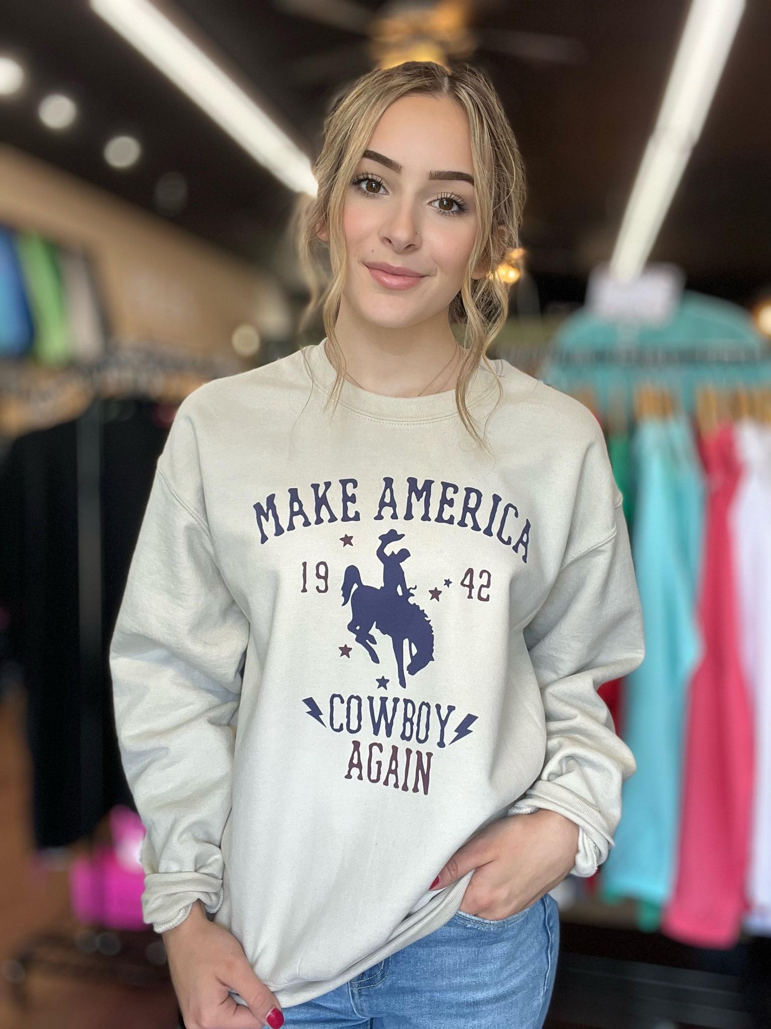 Make America Cowboy Again Sweatshirt-ask apparel wholesale