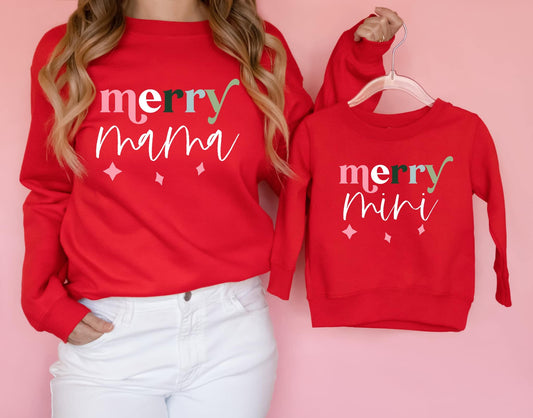 Merry Mama + Merry Mini Sweatshirt-ask apparel wholesale