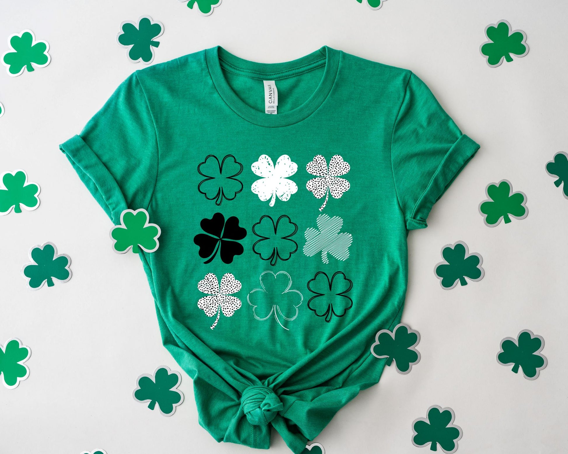 Minimalist Four Leaf Clover Tee ask apparel wholesale 