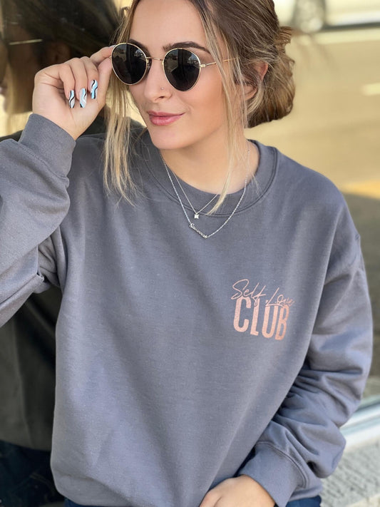 Self Love Club Sweatshirt-ask apparel wholesale