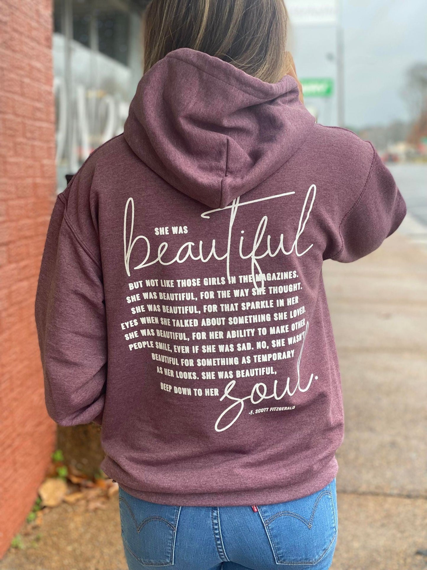 She is Beautiful Hoodie-ask apparel wholesale