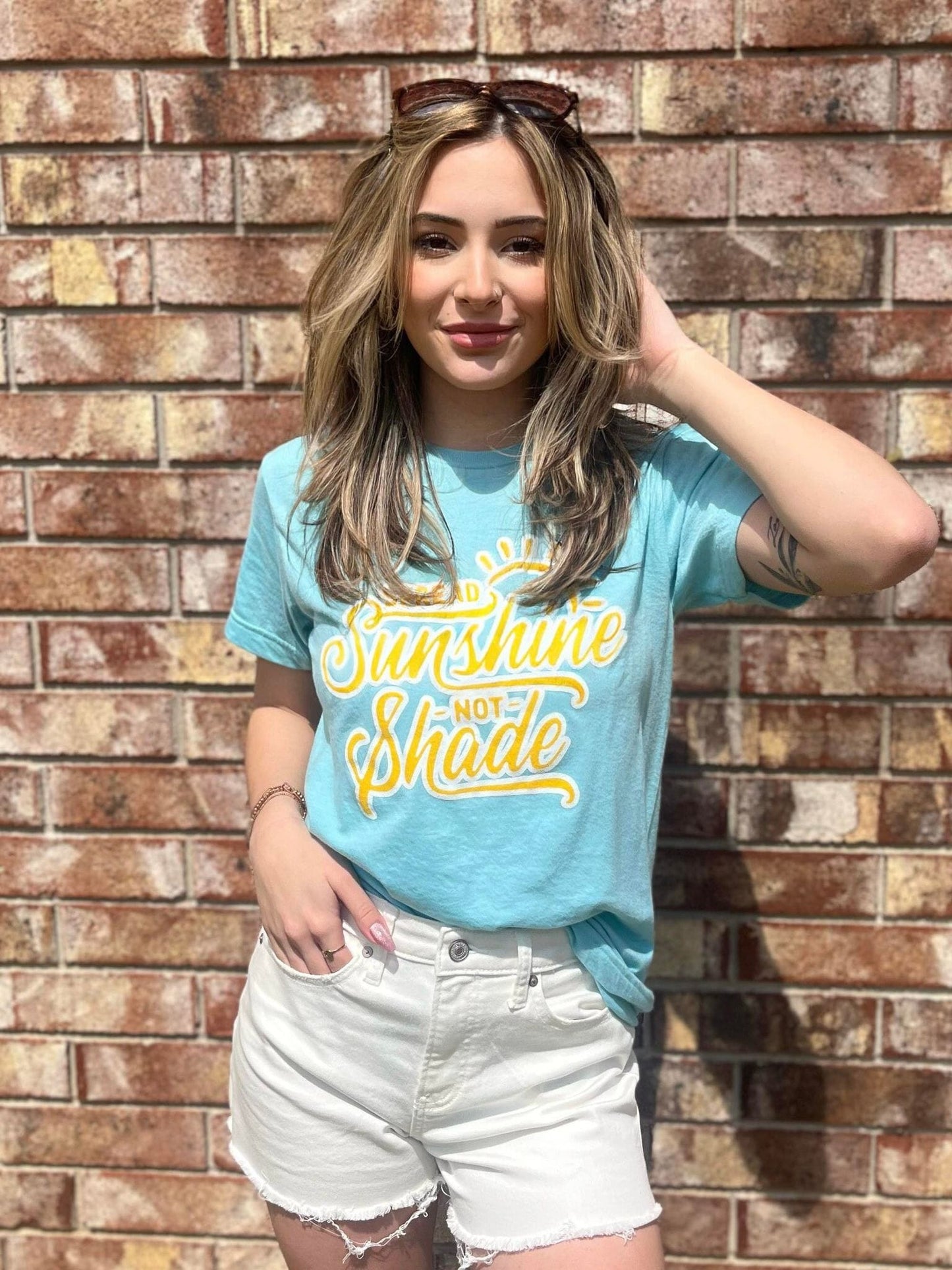 Spread Sunshine Not Shade Tee ask apparel wholesale 