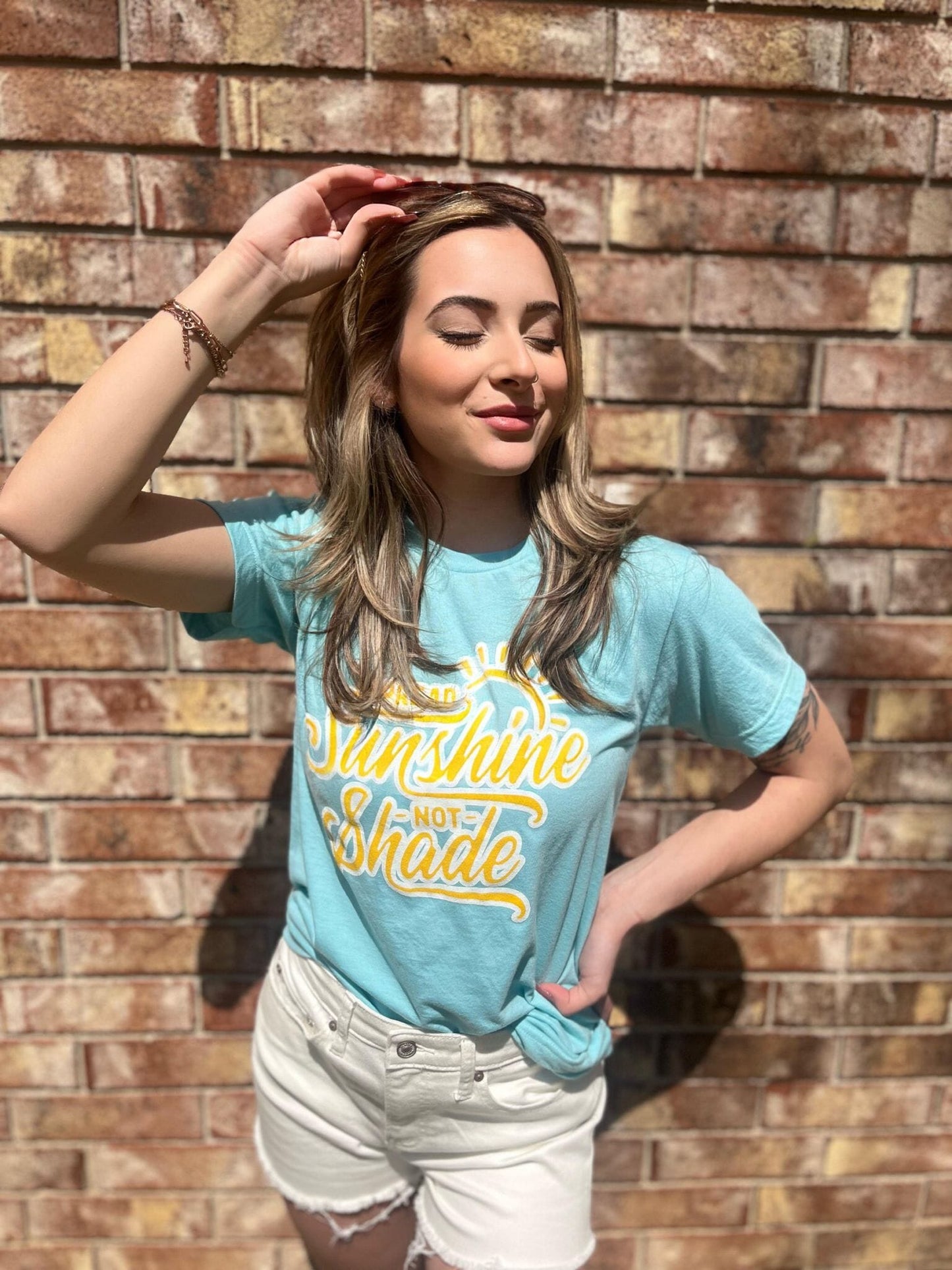 Spread Sunshine Not Shade Tee ask apparel wholesale 