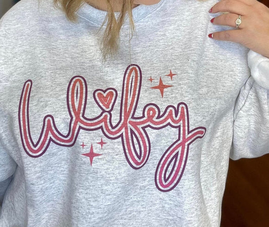 Wifey Sweatshirt ask apparel wholesale 